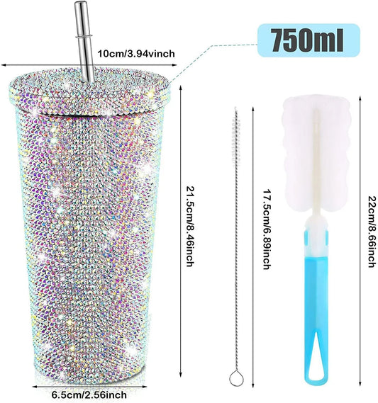 Diamond Inlaid Insulation Cup Pasted With Diamond Drink Aura Heaven