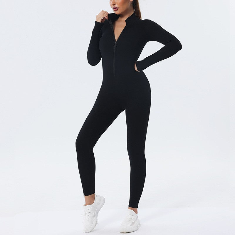 Zipper Thread Yoga Bodysuit Seamless Yoga Clothes Aura Heaven