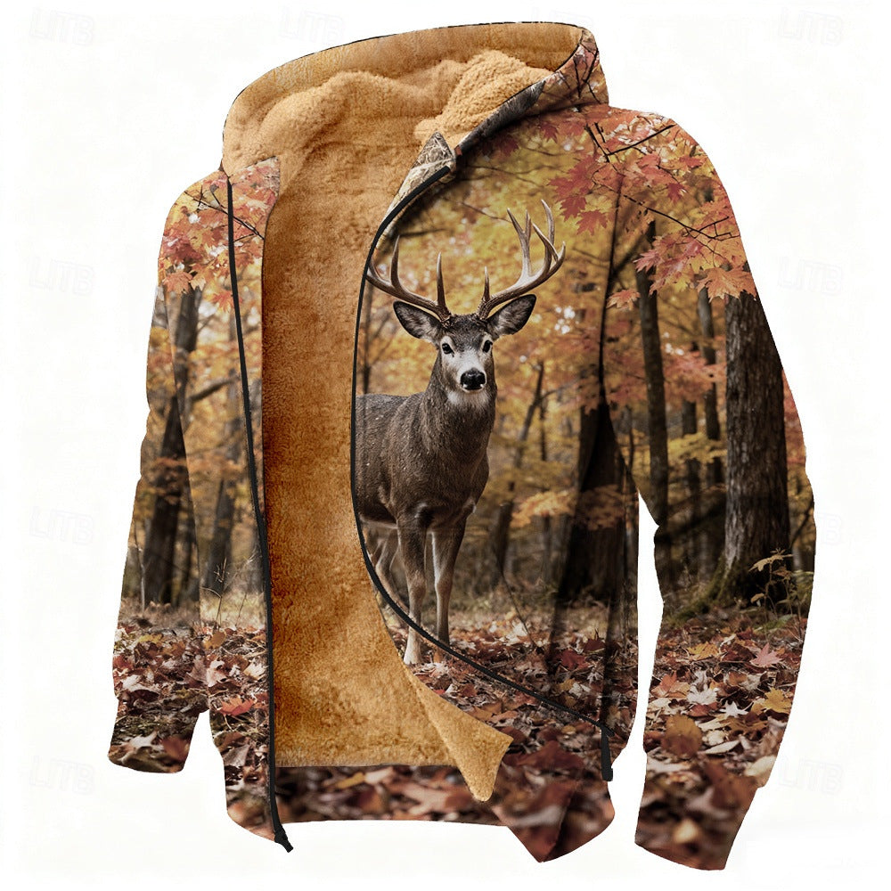 Zippered Patch-pocket Insulated Cotton Jacket