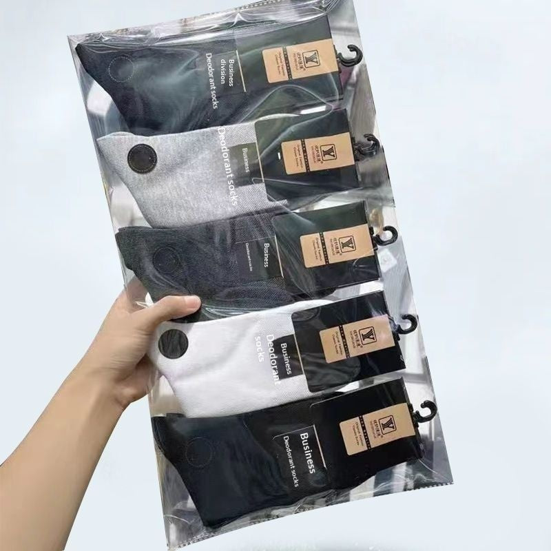 Men's Breathable Sweat-absorbing And Deodorant Mid-calf Socks