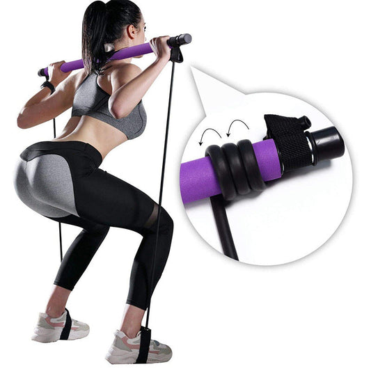 Fitness Yoga Pilates Bar Portable Gym Accessories Sport Elastic Bodybuilding Resistance Aura Heaven