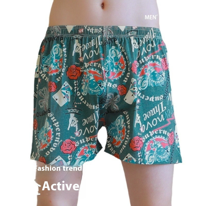 Loose Casual Print Boxer Shorts