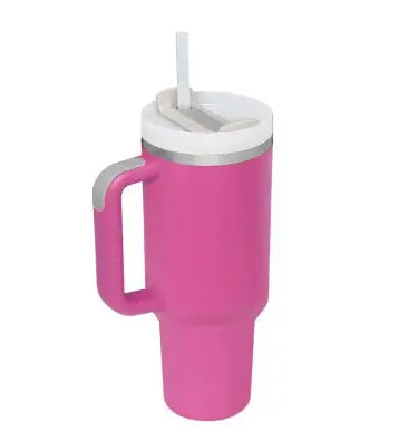 40 Oz Tumbler With Handle Straw Insulated, Stainless Steel Spill Proof Vacuum Aura Heaven