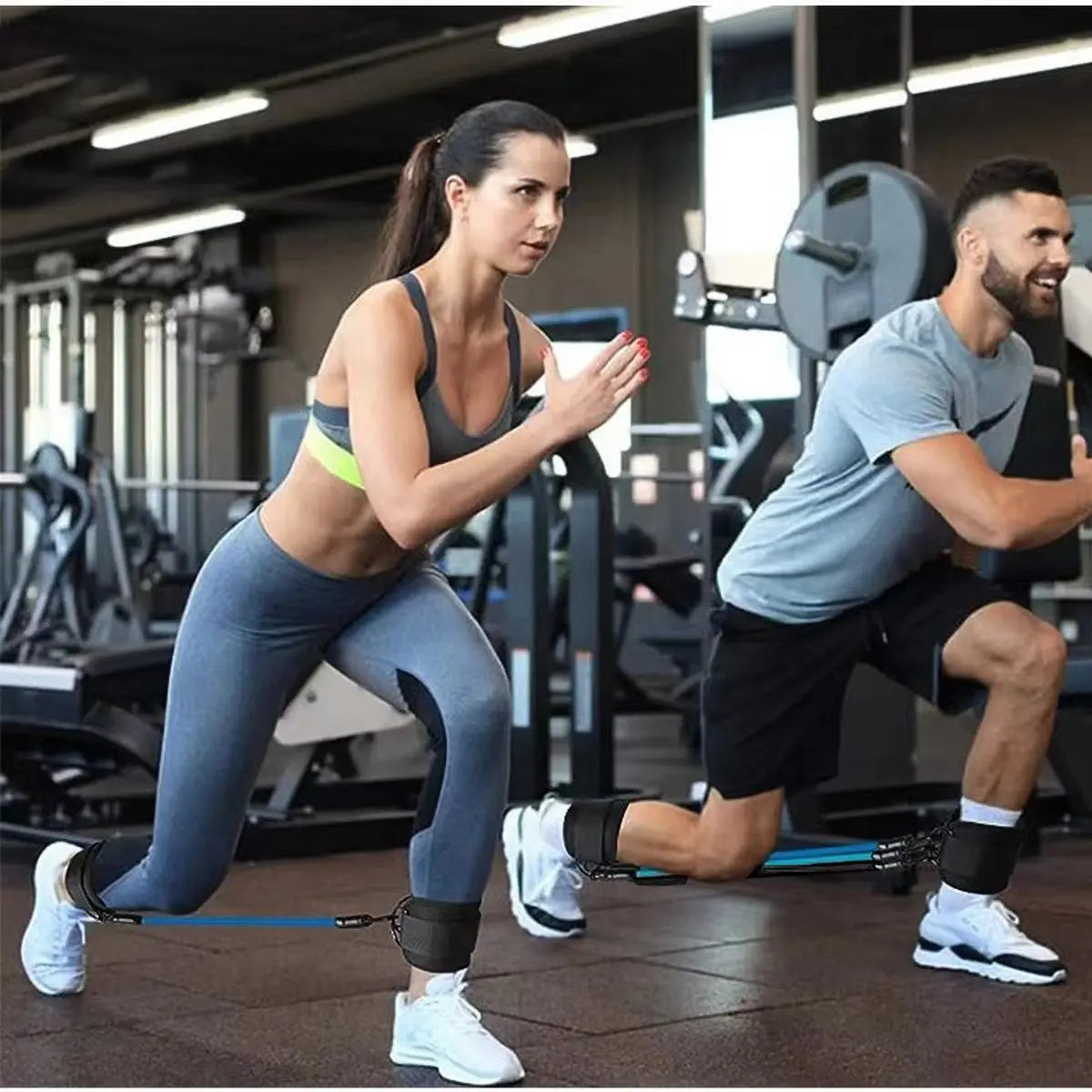 Ankle Strap Resistance Bands Hip Leg Strength Pull Rope Fitness Elastic Training Home Yoga Pilate Crossfit Workout Gym Equipment Aura Heaven