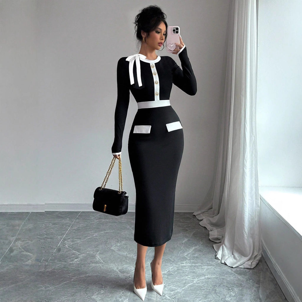 Black And White Women Dress