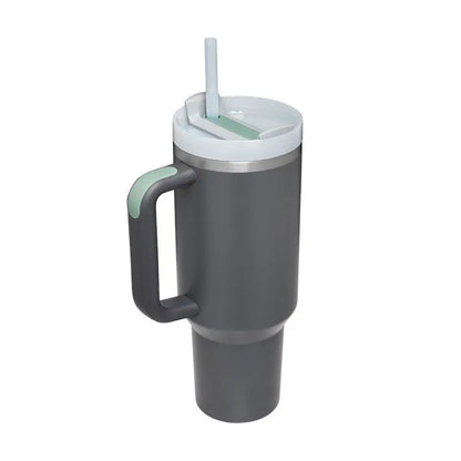 40 Oz Tumbler With Handle Straw Insulated, Stainless Steel Spill Proof Vacuum Aura Heaven