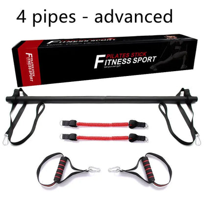 Pilates Bar Kit With Resistance Bands Portable Home Gym Workout Equipment Perfect Stretched Fusion Exercise Bar And Bands Aura Heaven