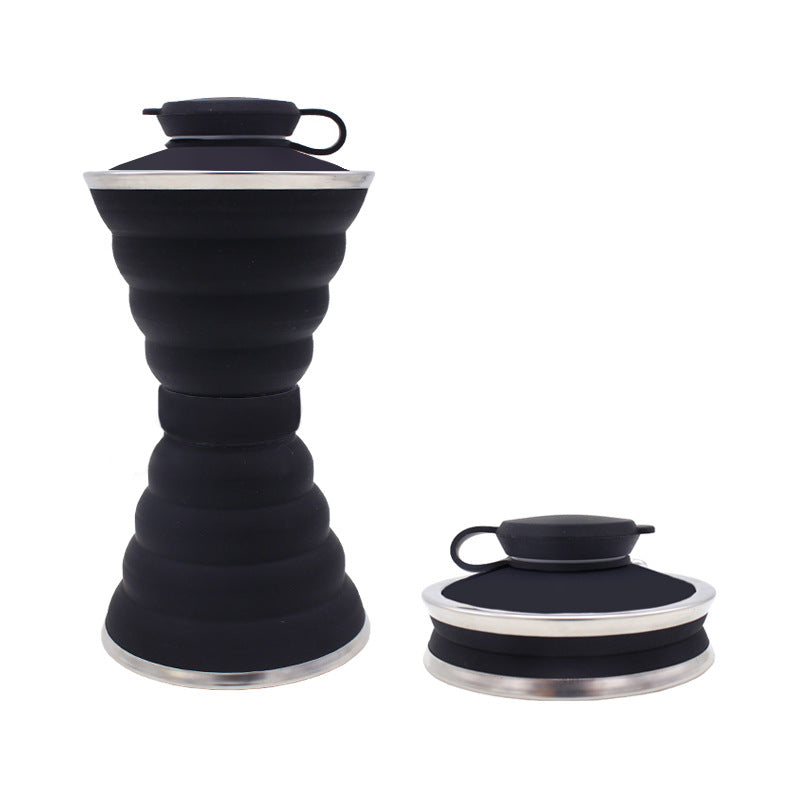 500ml Foldable Silicone Sports Bottle – view 10 | Aura Heaven