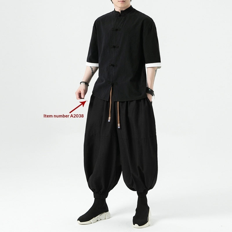 Loose-fit Harem-style Mens Casual Pants