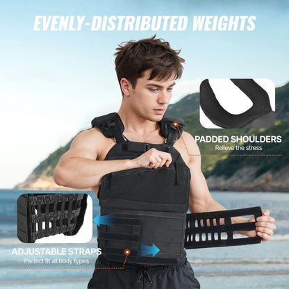 Weighted Vest, 40lb Weight Vest, Adjustable Body Weight Jacket For Men Women Aura Heaven