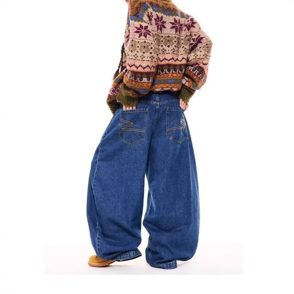 High-Waisted Retro Straight Jeans Summer