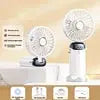 Mini Cooling Fan Rechargeable Battery USB Handheld Digital Display Aura Heaven