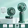 Mini Cooling Fan Rechargeable Battery USB Handheld Digital Display Aura Heaven