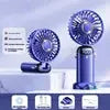 Mini Cooling Fan Rechargeable Battery USB Handheld Digital Display Aura Heaven