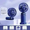 Mini Cooling Fan Rechargeable Battery USB Handheld Digital Display Aura Heaven