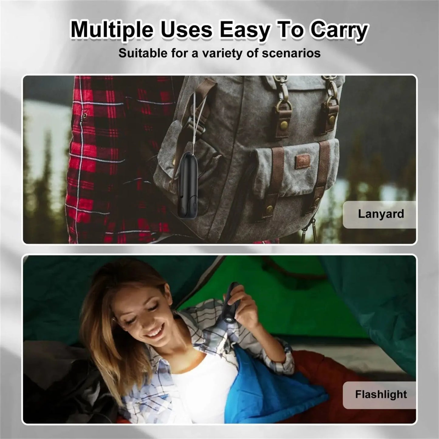Mini Fan Handheld, 3 Speeds Handheld Fan, 3 in 1 Portable USB Fan with Flashlight Power Aura Heaven