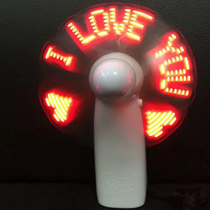 Mini Night Light Handheld Fan Electric Fan  Portable Desktop Battery Mini Customizabl Gift To Give Guests Led Rainbow Lights Fan Aura Heaven