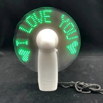 Mini Night Light Handheld Fan Electric Fan  Portable Desktop Battery Mini Customizabl Gift To Give Guests Led Rainbow Lights Fan Aura Heaven