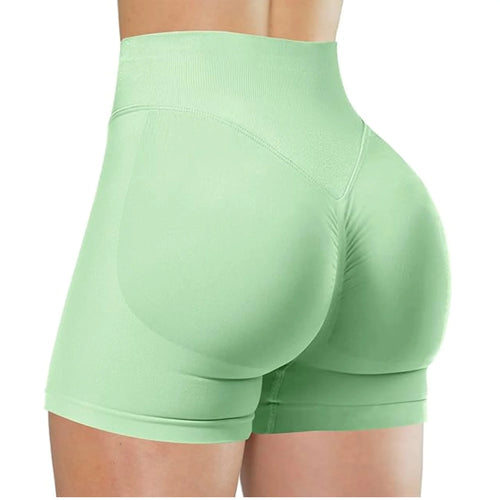 Summer High Waisted Yoga Shorts Running Fitness