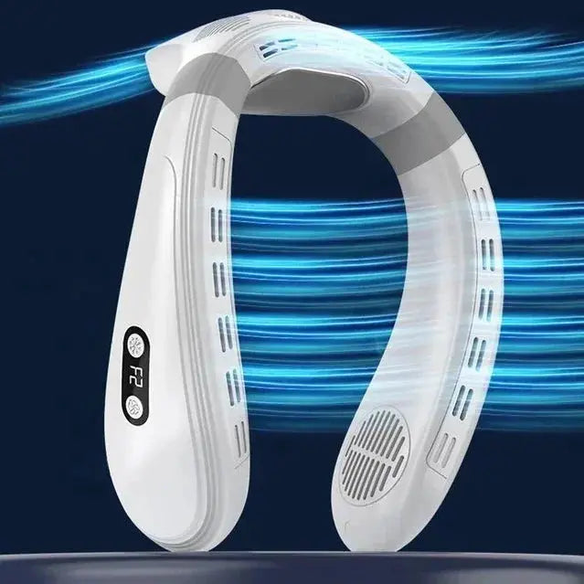 New Neck Air Conditioner Portable Neck Fan Rechargeable Semiconductor Cooling Bladeless Fan Outdoor Personal Fan Wearable Cooler Aura Heaven