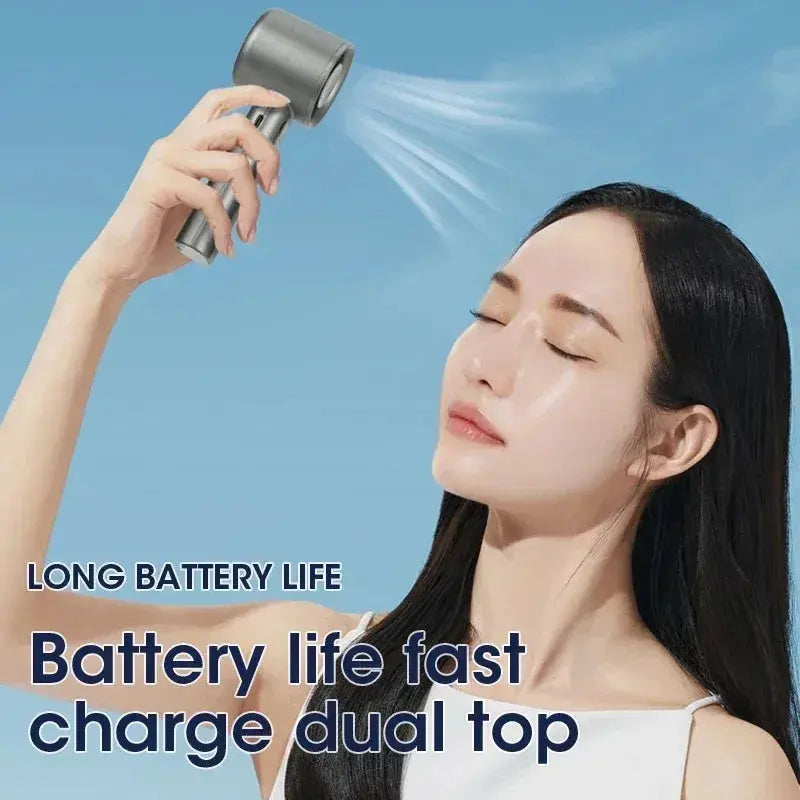 Mini Handheld Fan Mute Handheld Fan 4 Speeds Adjustment Air Calculating Fan With Power Display Portable Handheld Fan Aura Heaven