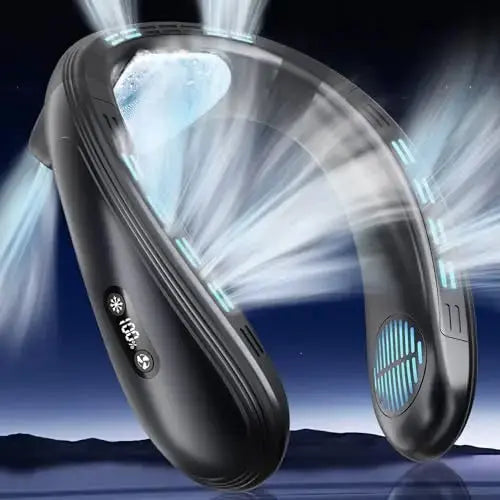 New Neck Air Conditioner Portable Neck Fan Rechargeable Semiconductor Cooling Bladeless Fan Outdoor Personal Fan Wearable Cooler Aura Heaven