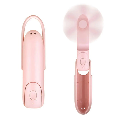 Mini Fan Handheld, 3 Speeds Handheld Fan, 3 in 1 Portable USB Fan with Flashlight Power Aura Heaven