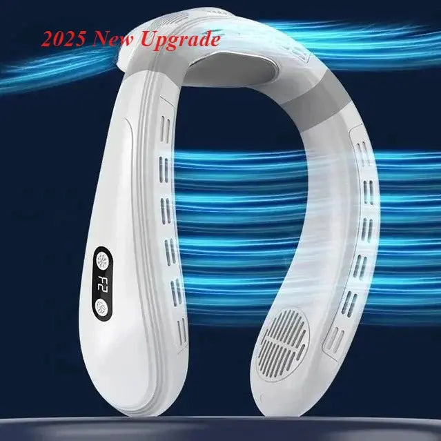 New Neck Air Conditioner Portable Neck Fan Rechargeable Semiconductor Cooling Bladeless Fan Outdoor Personal Fan Wearable Cooler Aura Heaven