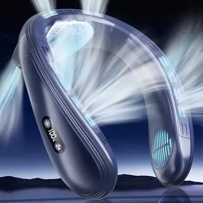 New Neck Air Conditioner Portable Neck Fan Rechargeable Semiconductor Cooling Bladeless Fan Outdoor Personal Fan Wearable Cooler Aura Heaven
