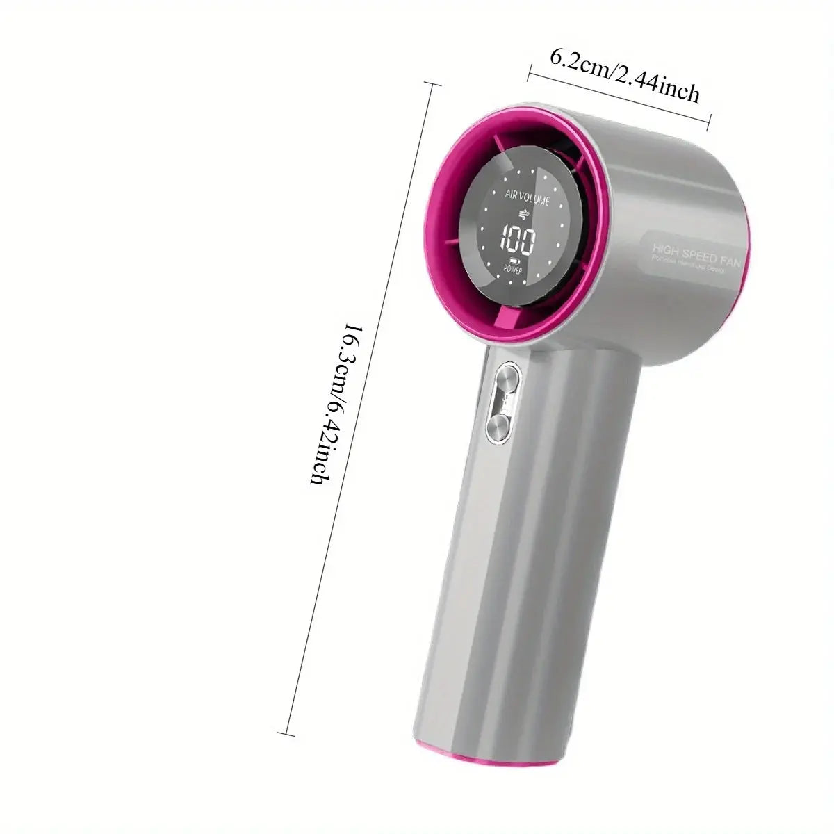 Portable Turbo Fan 4000mAh Handheld Fan Digital Display LED Display Fan 100 Wind Speed Super Long Battery Life Travel or Outdoor Aura Heaven