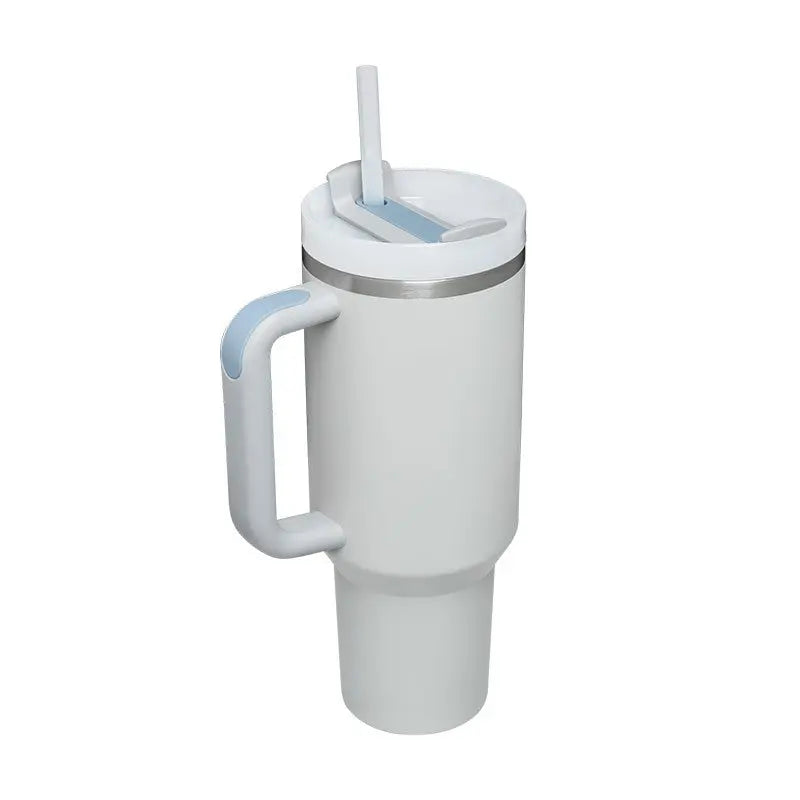 40 Oz Tumbler With Handle Straw Insulated, Stainless Steel Spill Proof Vacuum Aura Heaven
