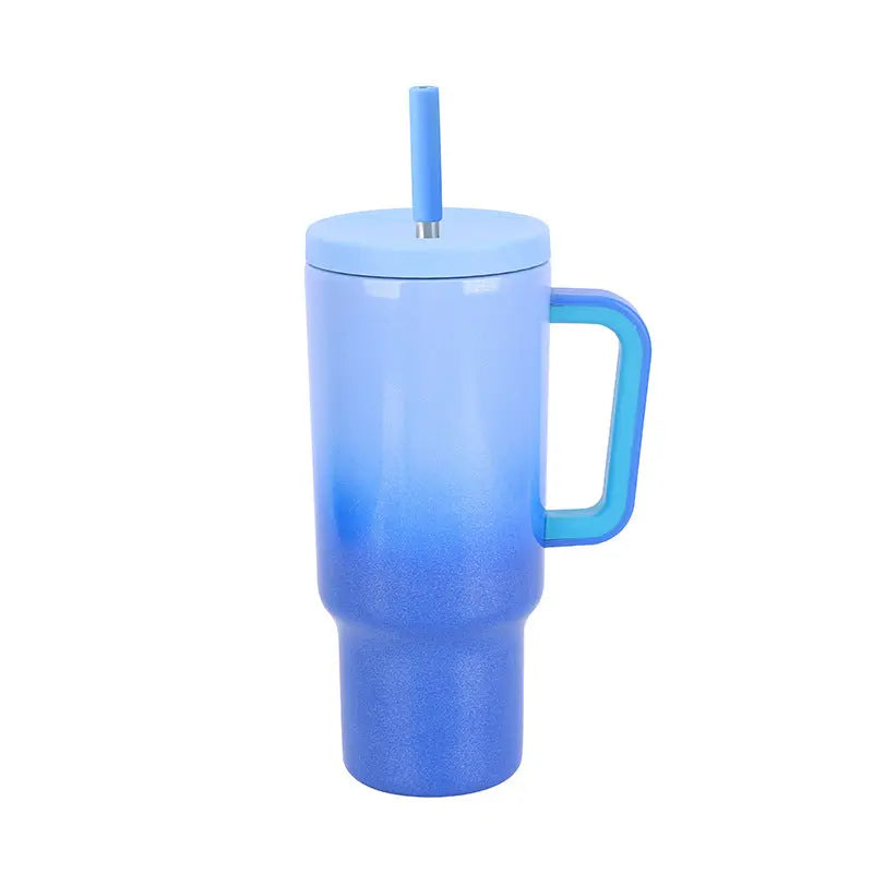 40oz Gradient Color Cup Stainless Steel Rainbow Paint Aura Heaven