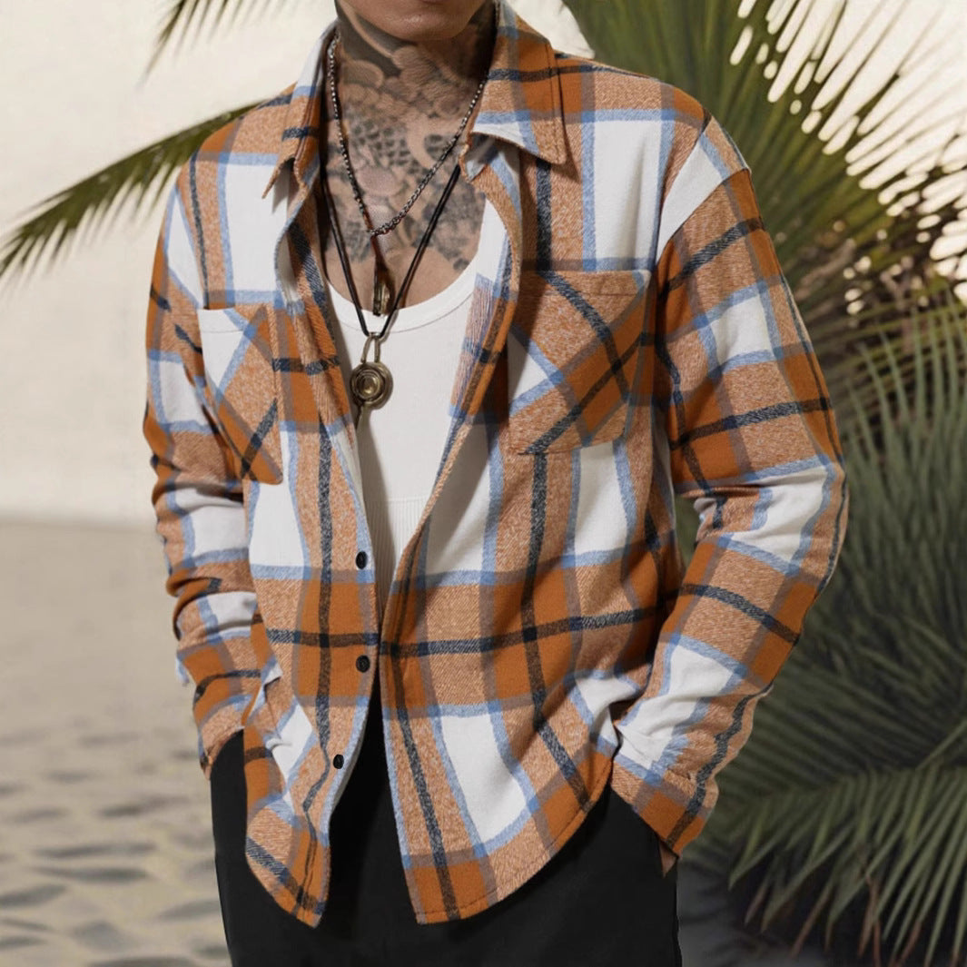 Casual Flannel Plaid Jacket