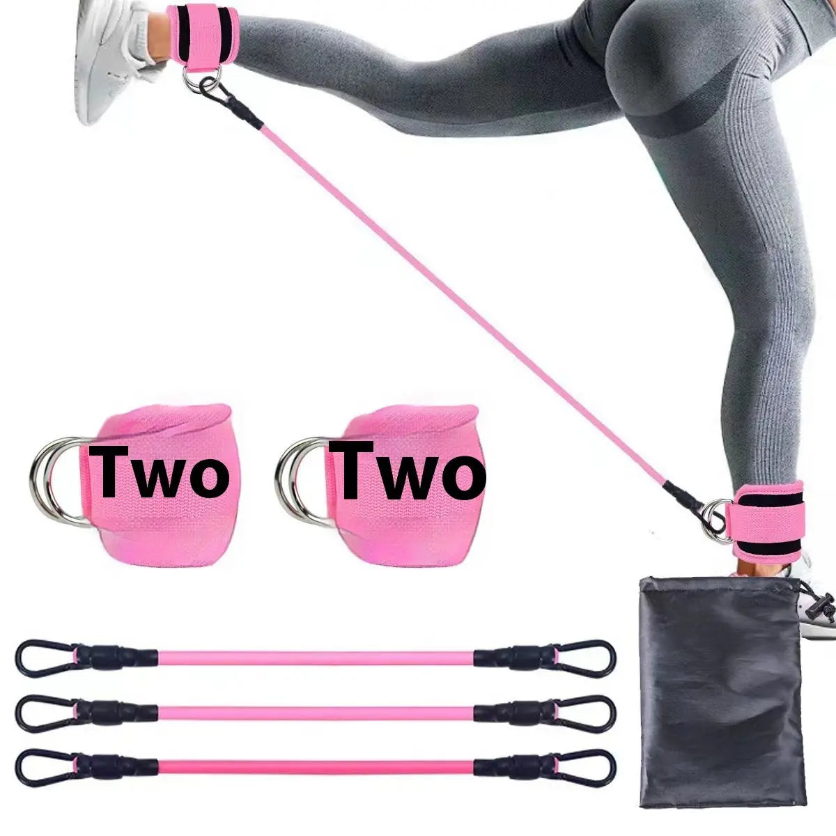 Ankle Strap Resistance Bands Hip Leg Strength Pull Rope Fitness Elastic Training Home Yoga Pilate Crossfit Workout Gym Equipment Aura Heaven