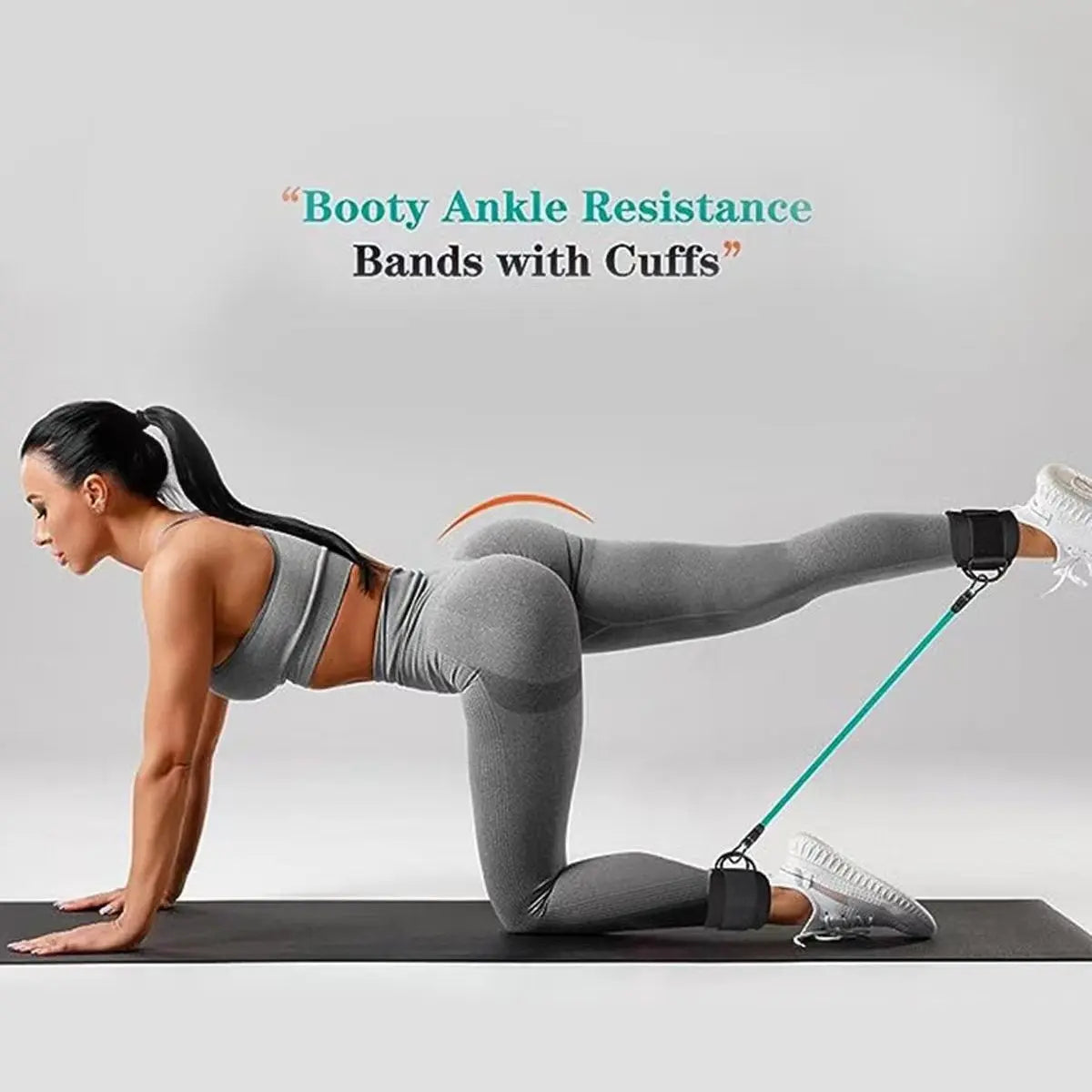 Ankle Strap Resistance Bands Hip Leg Strength Pull Rope Fitness Elastic Training Home Yoga Pilate Crossfit Workout Gym Equipment Aura Heaven