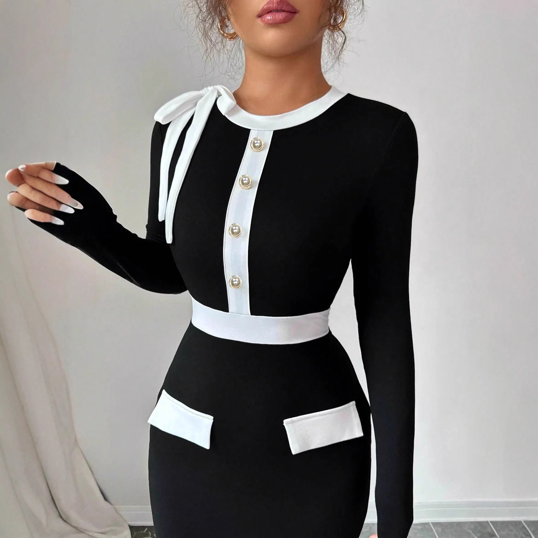 Black And White Women Dress