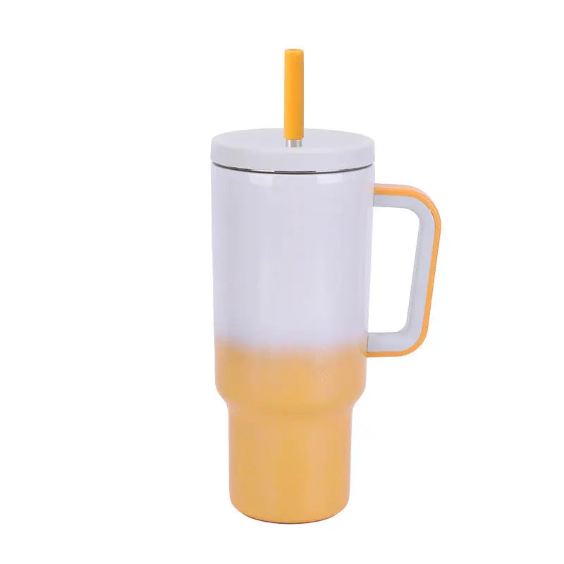 40oz Gradient Color Cup Stainless Steel Rainbow Paint Aura Heaven