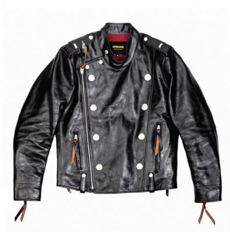 Springautumn Turn-down Collar Biker Leather Jacket
