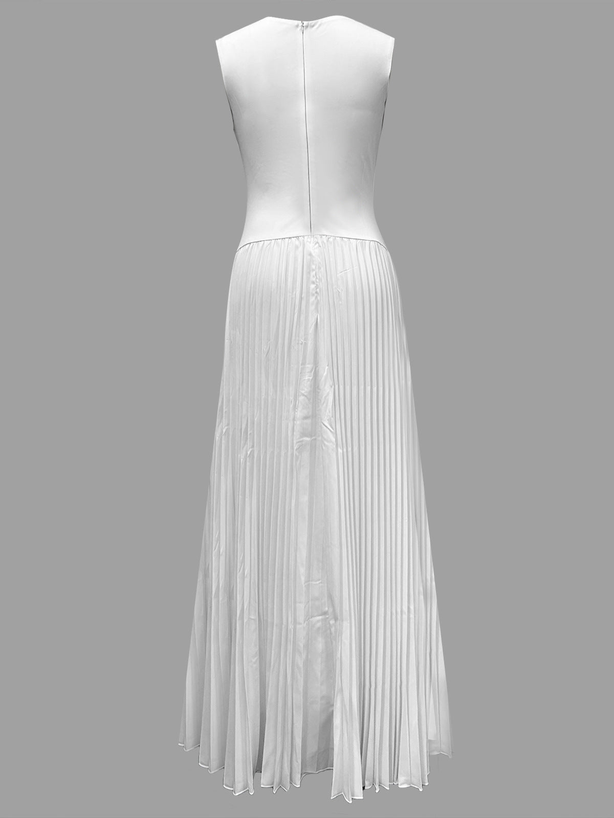 European style Elegant Pleated Waist-cinching Maxi Dress
