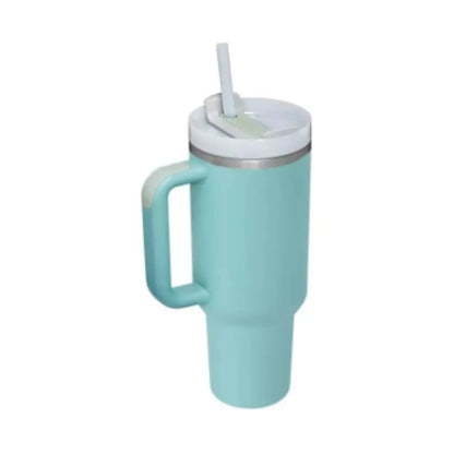 40 Oz Tumbler With Handle Straw Insulated, Stainless Steel Spill Proof Vacuum Aura Heaven