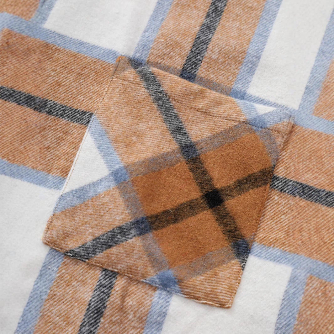 Casual Flannel Plaid Jacket