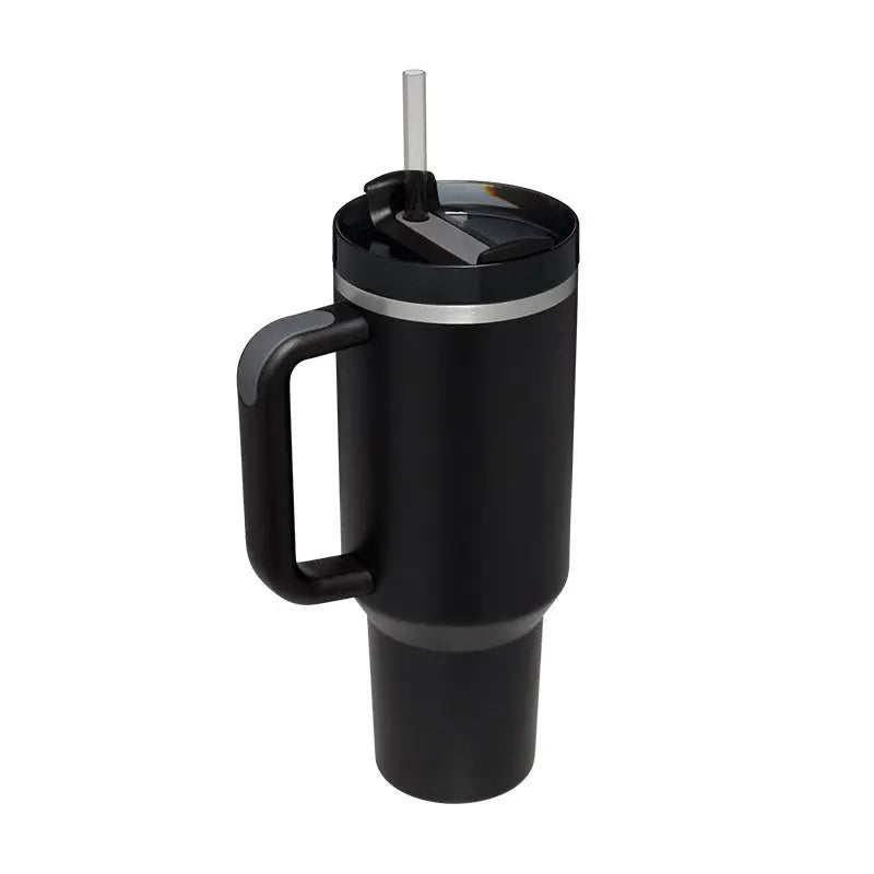 40 Oz Tumbler With Handle Straw Insulated, Stainless Steel Spill Proof Vacuum Aura Heaven