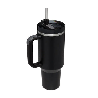 40 Oz Tumbler With Handle Straw Insulated, Stainless Steel Spill Proof Vacuum Aura Heaven