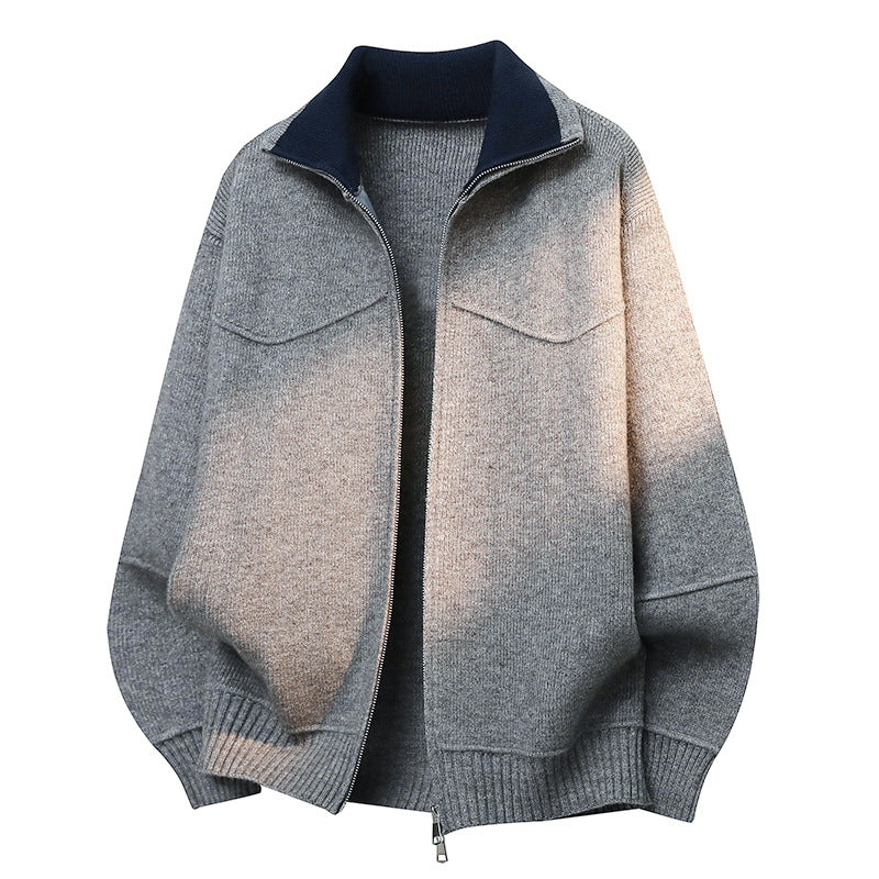 Sweater Zip-Up Cardigan Coat