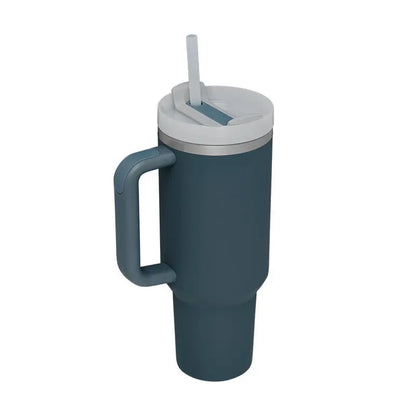 40 Oz Tumbler With Handle Straw Insulated, Stainless Steel Spill Proof Vacuum Aura Heaven