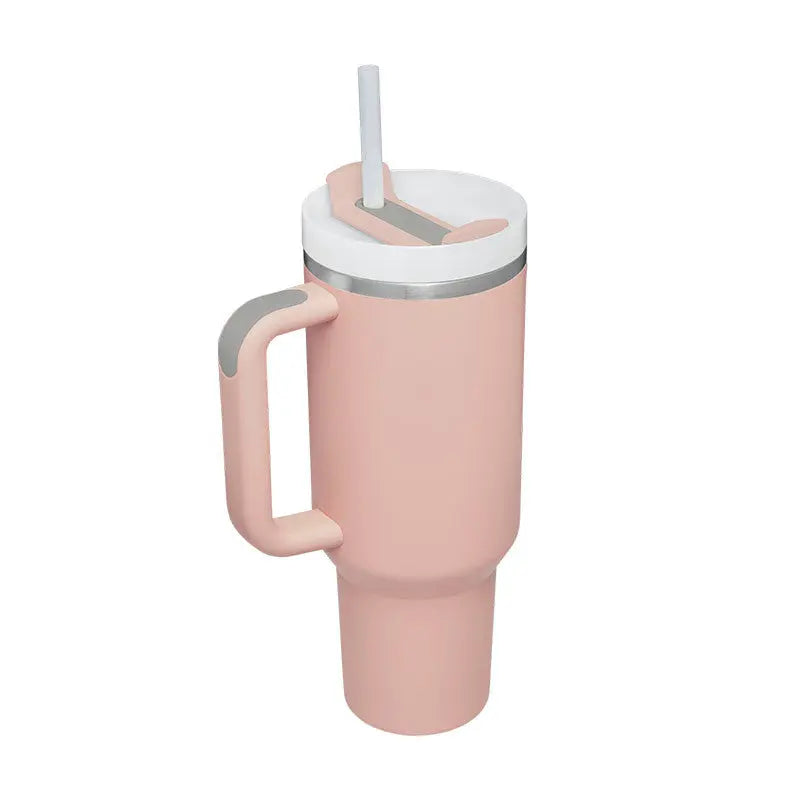 40 Oz Tumbler With Handle Straw Insulated, Stainless Steel Spill Proof Vacuum Aura Heaven