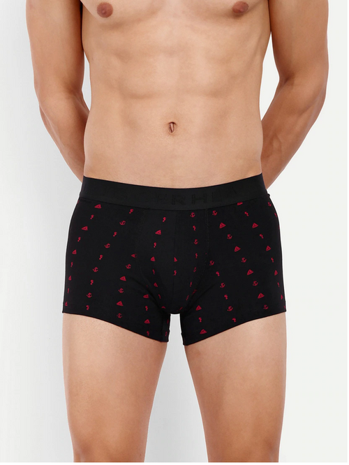 Men Printed slim solid underwear