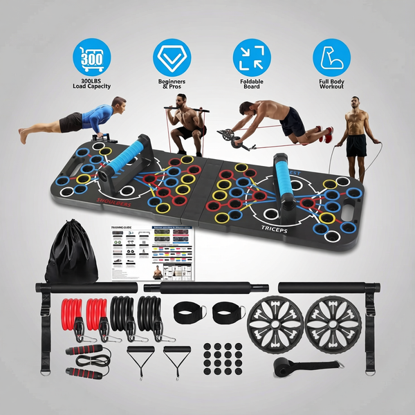 Push Up Board With Accessories – front view | Aura Heaven