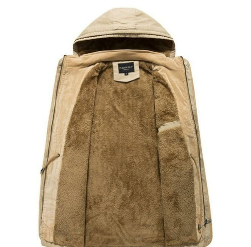 Hooded Military Style Coat