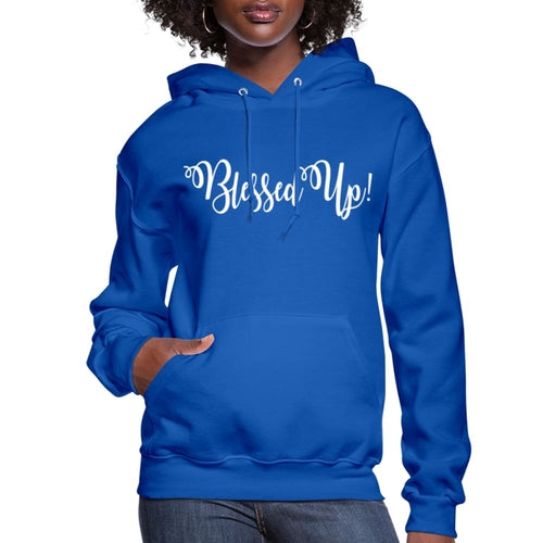 Women's Hoodie - Pullover Hooded Sweatshirt - Graphic/blessed Up